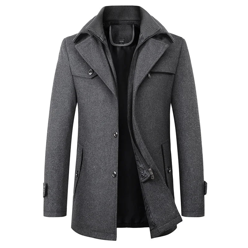 Waterproof business winter coat for men