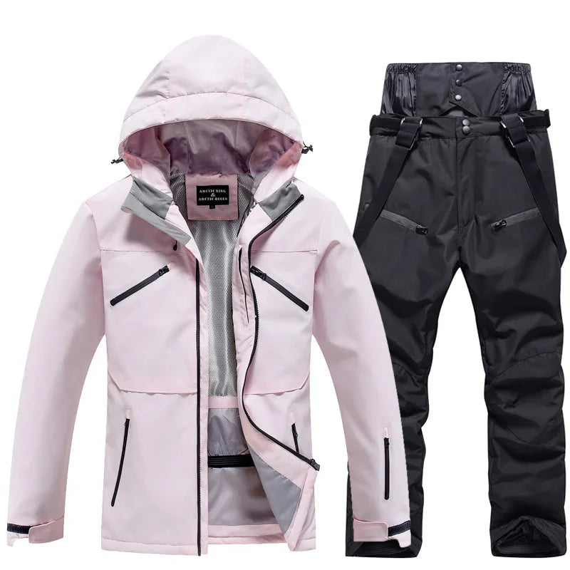 Waterproof ski suit for women and men
