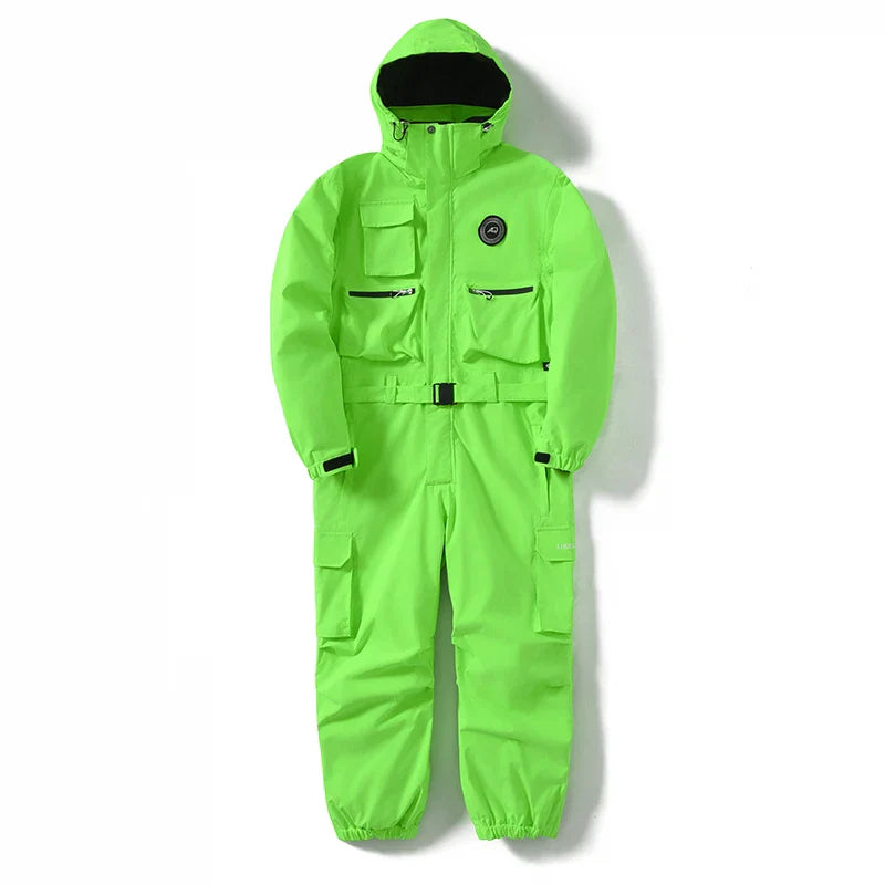 Waterproof ski suit for adults with insulating warmth
