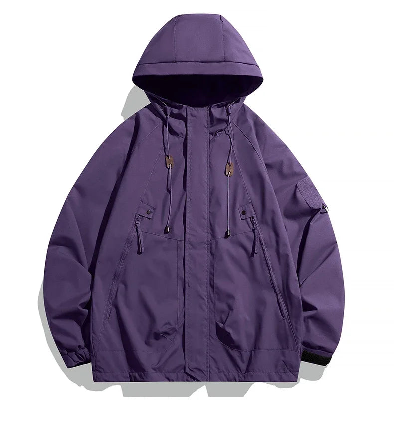 Waterproof men's windbreaker with hood