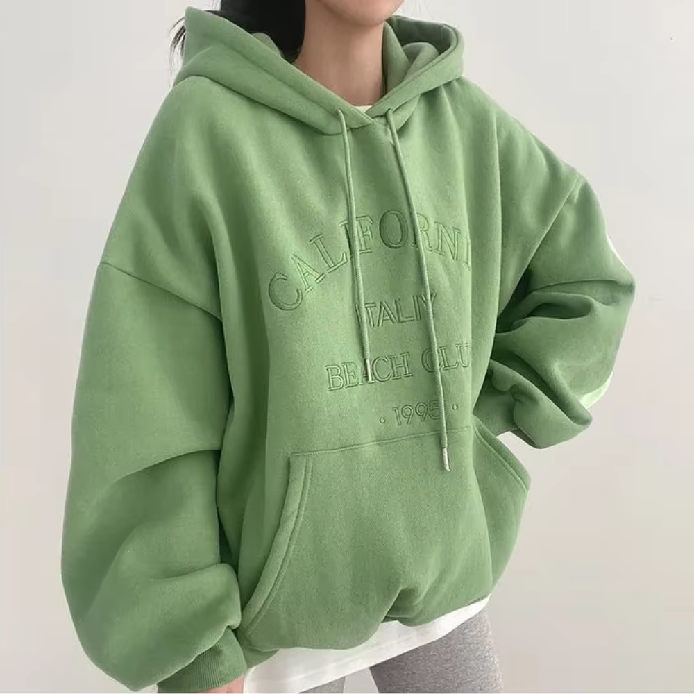 Soft fleece hoodie with hood