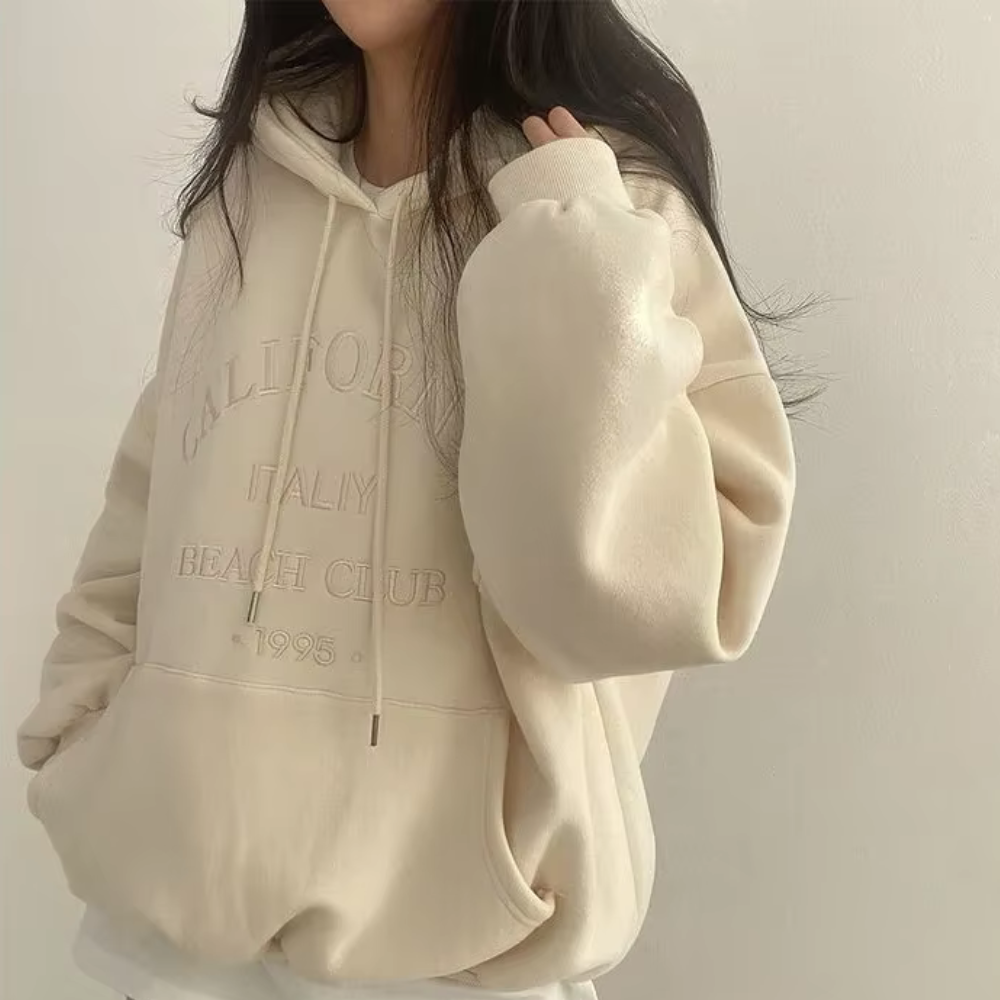 Soft fleece hoodie with hood