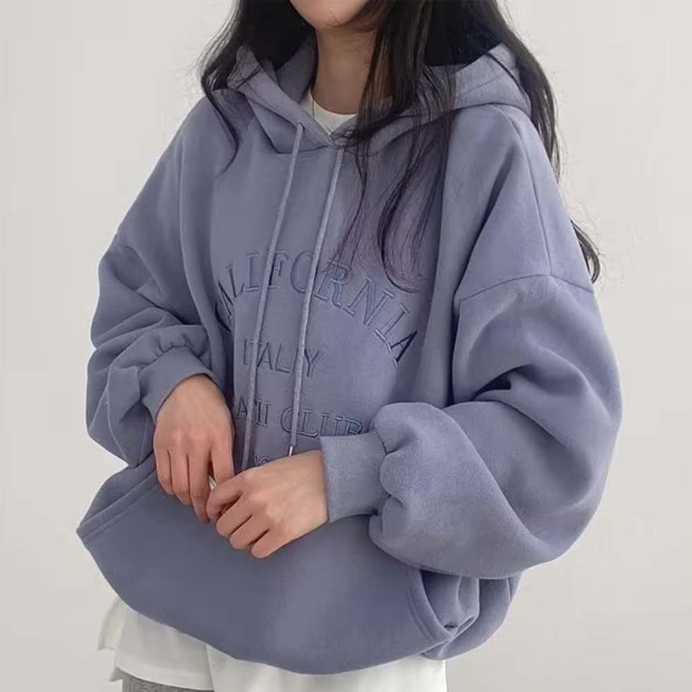 Soft fleece hoodie with hood