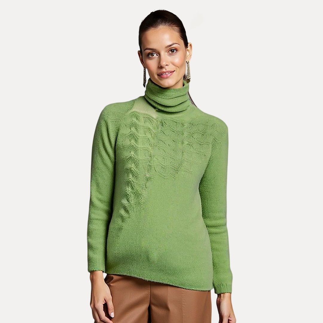 Soft turtleneck sweater women made of acrylic