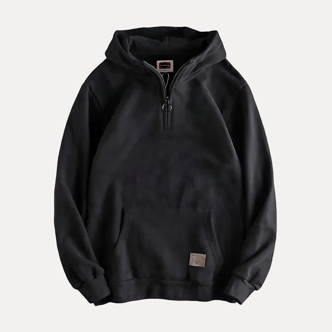 Sam Men's Casual Long Sleeve Pullover Hoodie By TrendAura Minimalist Warm Everyday Comfort With Front Kangaroo Pocket