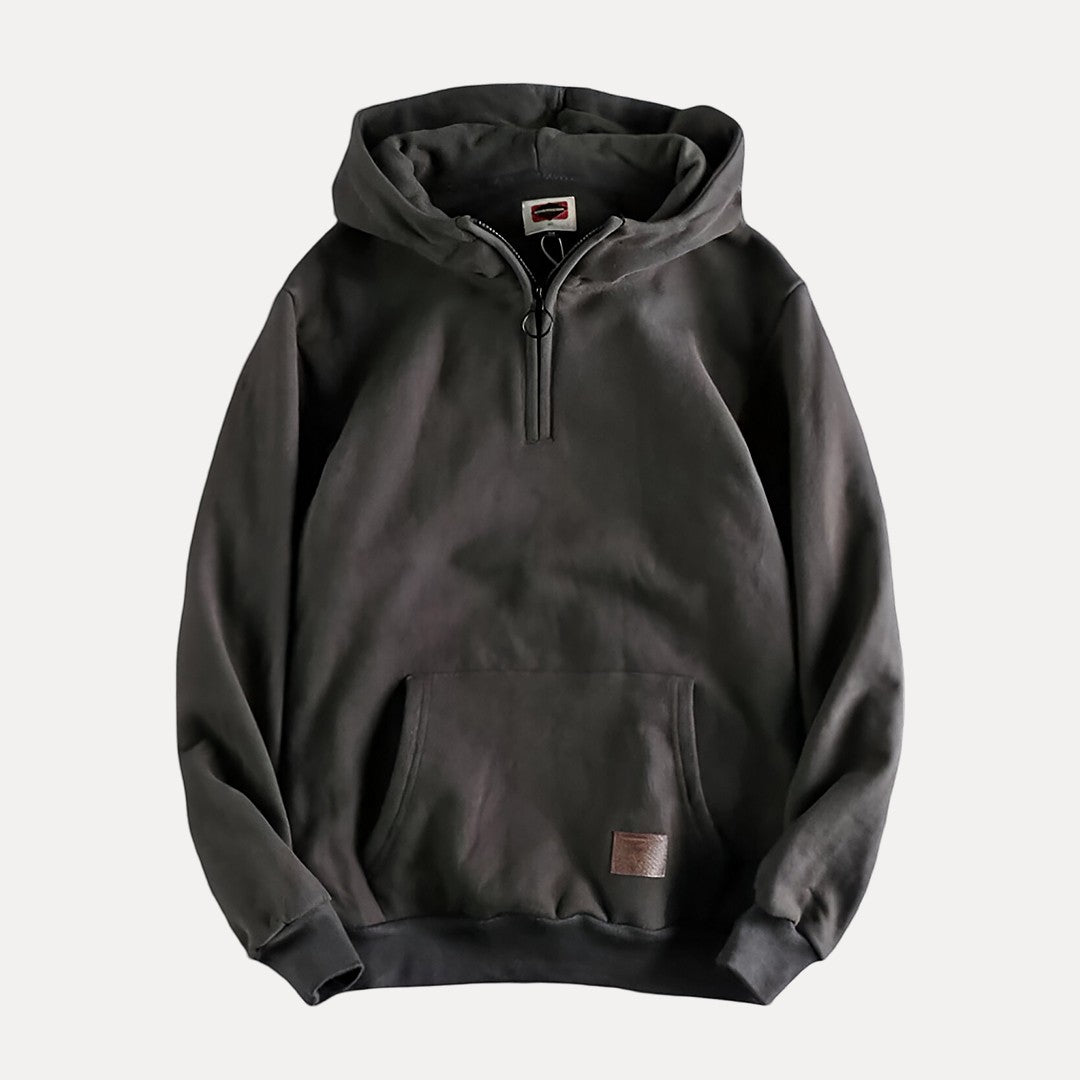 Sam Men's Casual Long Sleeve Pullover Hoodie By TrendAura Minimalist Warm Everyday Comfort With Front Kangaroo Pocket
