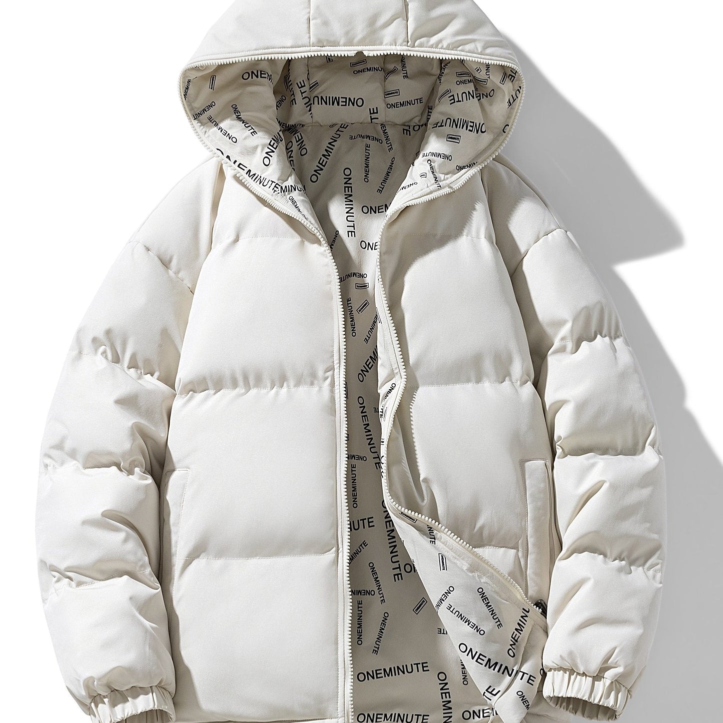Reversible winter jacket men with hood