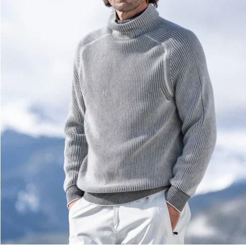 Elegant cashmere turtleneck sweater for men