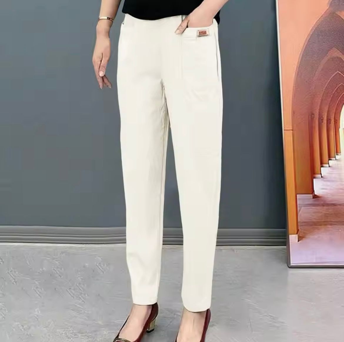 Oriana Cotton Pants For Women Soft Breathable Everyday Comfort All Day Fit And Stylish
