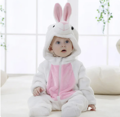 JungleBuddies Baby Onesies Adorable Hooded Animal Outfits Soft Breathable Comfort For Toddlers