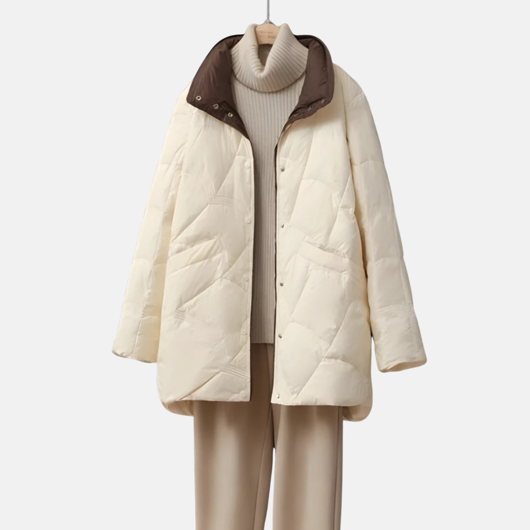 Women’s Jacket - Mid Length - Stand Collar - Quilted Pattern