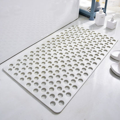 Secure Suction Shower Mat Antibacterial Slip Resistant Bath Mat For Seniors And Caregivers