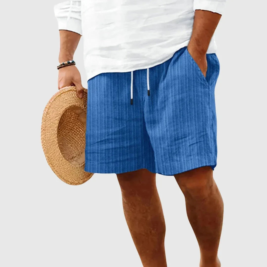 Willow Summer Striped Shorts With Drawstring Waist Lightweight Breathable Relaxed Fit Beach Travel