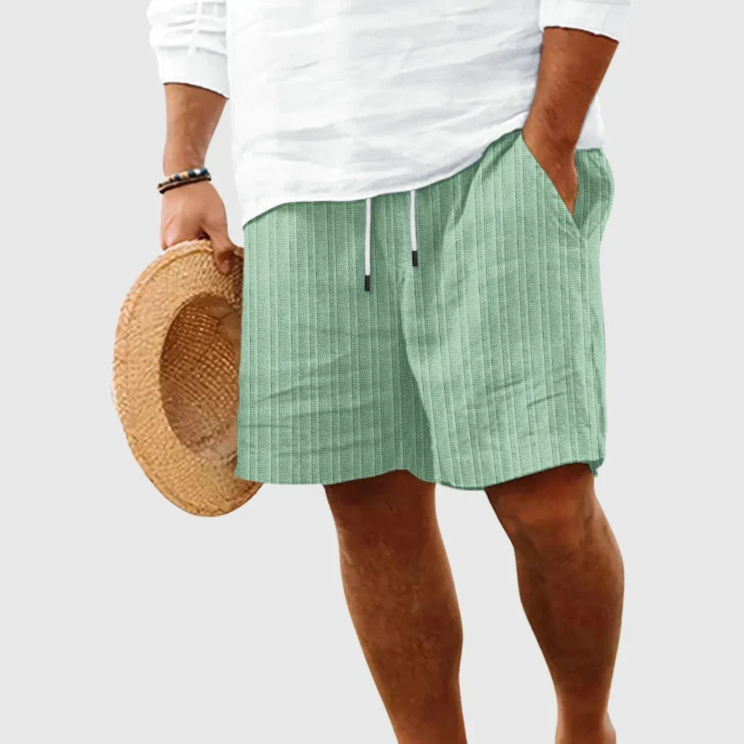 Willow Summer Striped Shorts With Drawstring Waist Lightweight Breathable Relaxed Fit Beach Travel