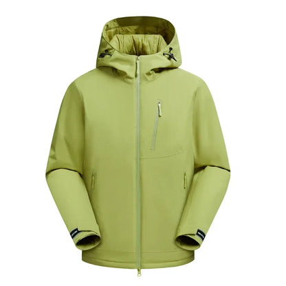 Windproof ski jacket with hood