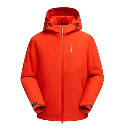 Windproof ski jacket with hood
