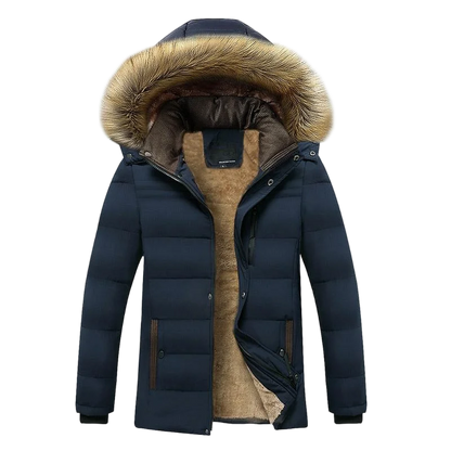 Windproof fleece jacket men with detachable hood