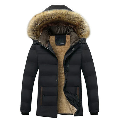 Windproof fleece jacket men with detachable hood