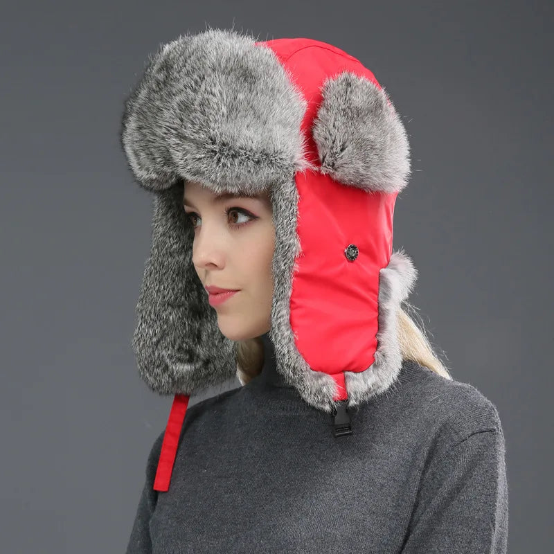Winter hat for men with ear flaps
