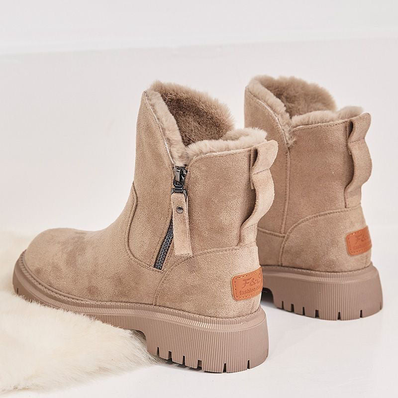 Women's winter boots ankle height | Side zipper