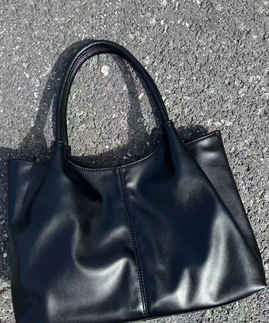 Sac à main polyvalent en similicuir noir pour femme - TrendAura