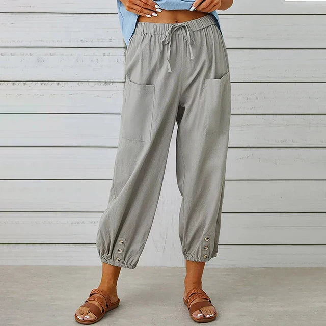 Women’s Drawstring Pocket Pants | Cropped