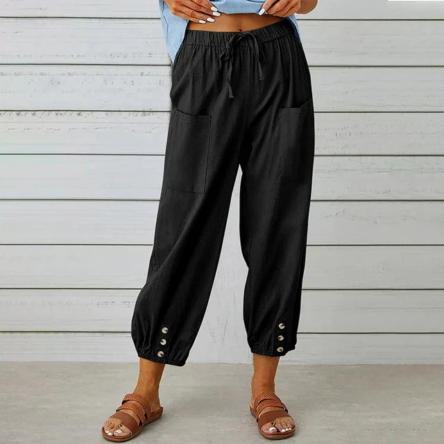 Women’s Drawstring Pocket Pants | Cropped