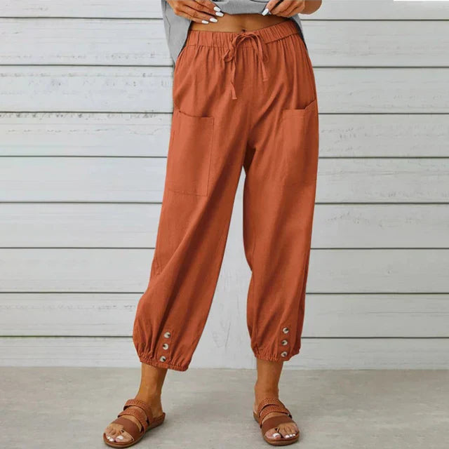 Women’s Drawstring Pocket Pants | Cropped