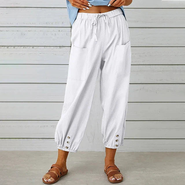 Women’s Drawstring Pocket Pants | Cropped