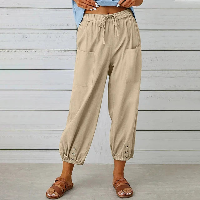 Women’s Drawstring Pocket Pants | Cropped
