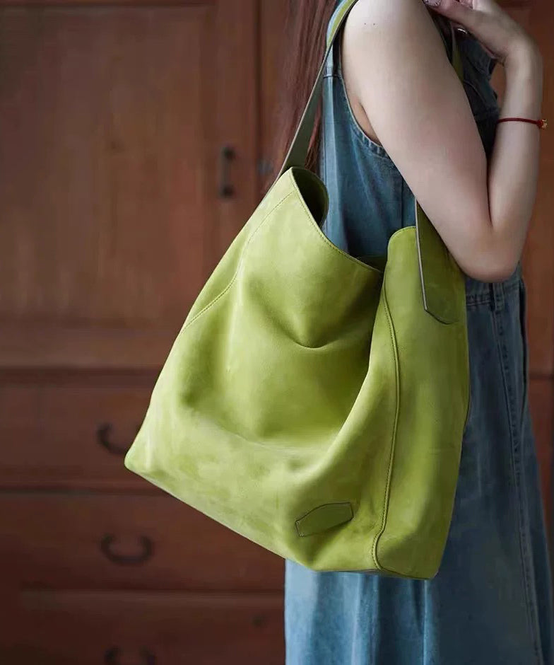 Sac à bandoulière en similicuir vert grande capacité pour femme - TrendAura