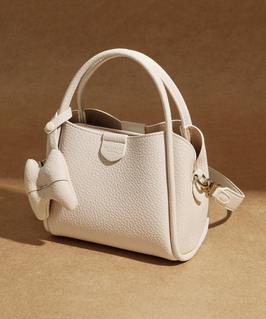 Sac fourre-tout polyvalent en similicuir blanc pour femme - TrendAura