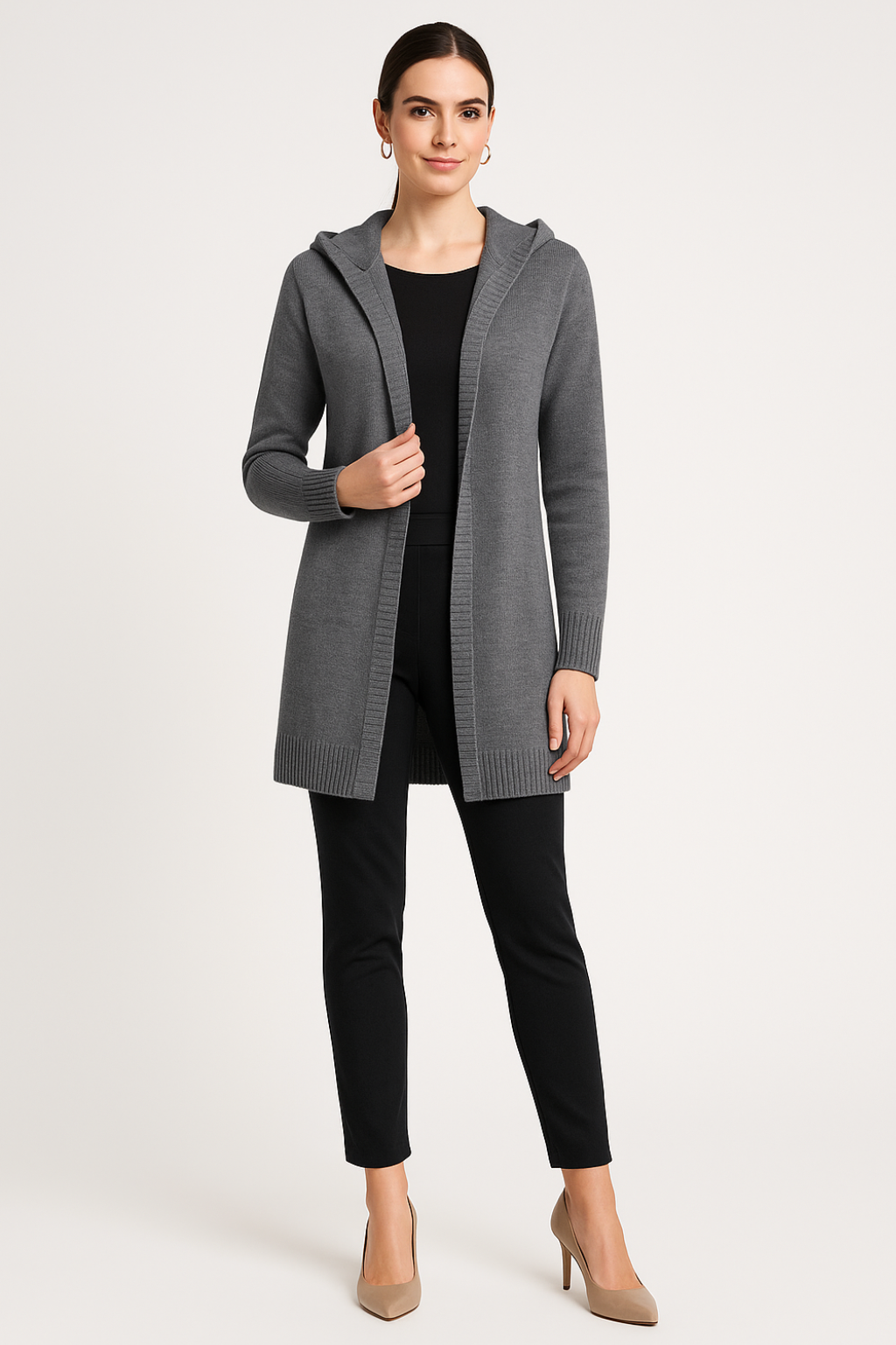 Women’s Knit Hoodie Sweater