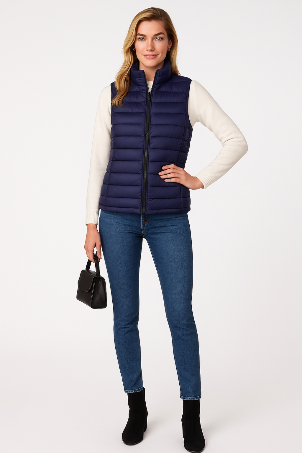 Men's Modern Down Vest By Sleek For Style Conscious Men With Layering Versatility