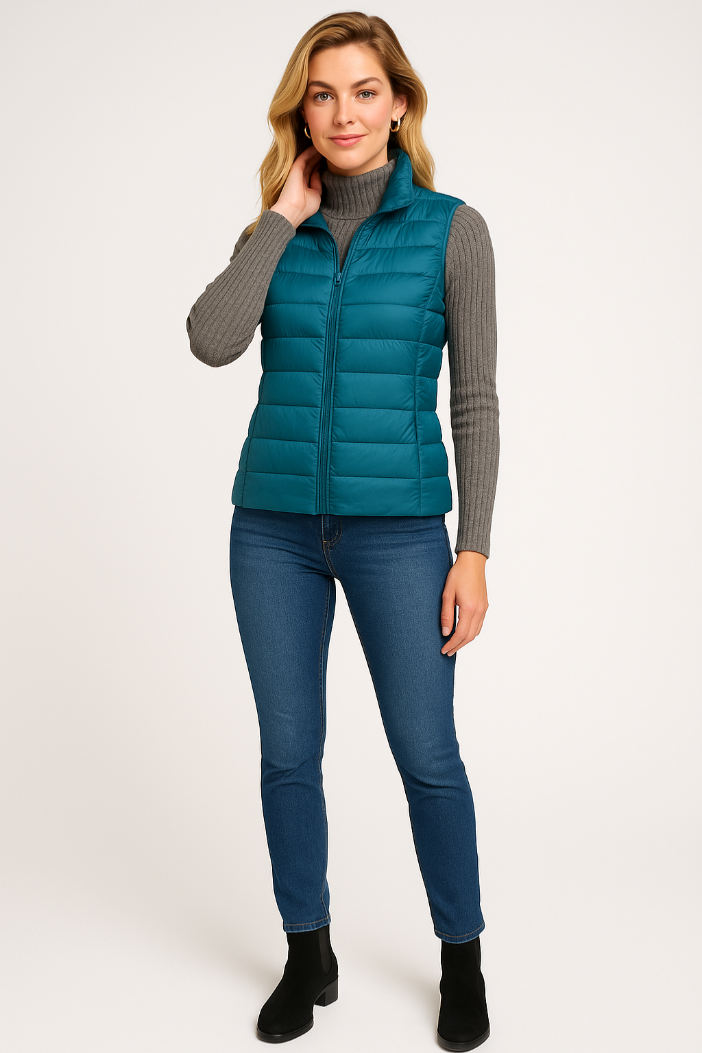 Men's Modern Down Vest By Sleek For Style Conscious Men With Layering Versatility