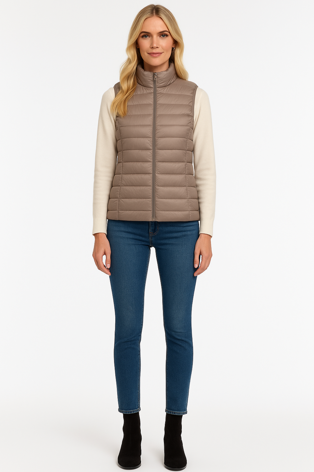 Men's Modern Down Vest By Sleek For Style Conscious Men With Layering Versatility