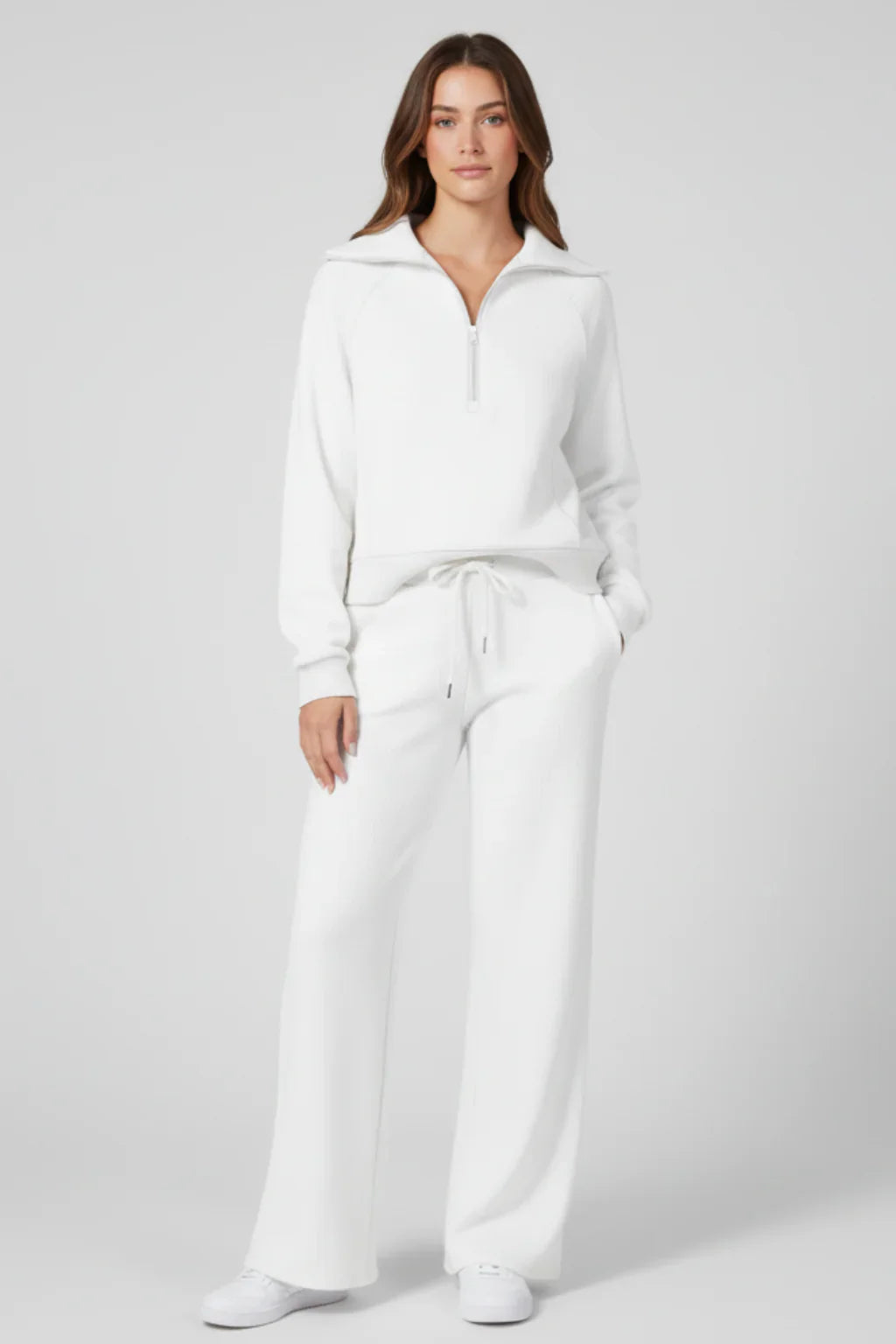 Women’s Zip-Front Top and Pants Lounge Set