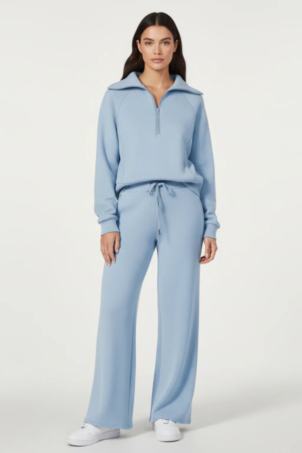 Women’s Zip-Front Top and Pants Lounge Set