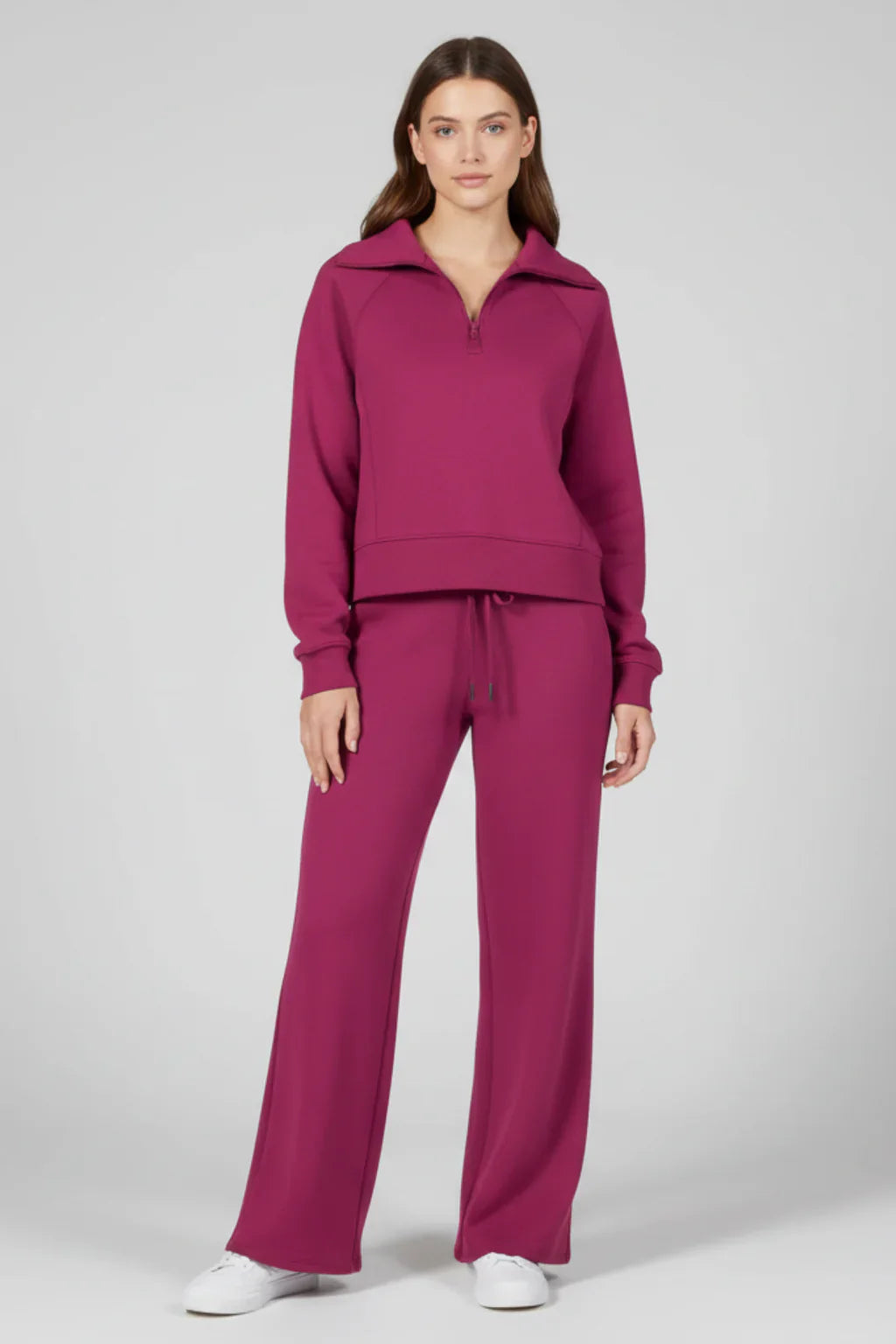 Women’s Zip-Front Top and Pants Lounge Set