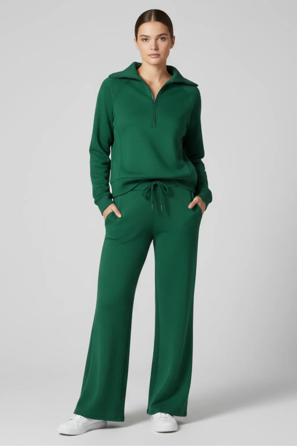 Women’s Zip-Front Top and Pants Lounge Set