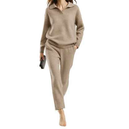 Women’s Cashmere-Blend Sweater & Pants Set