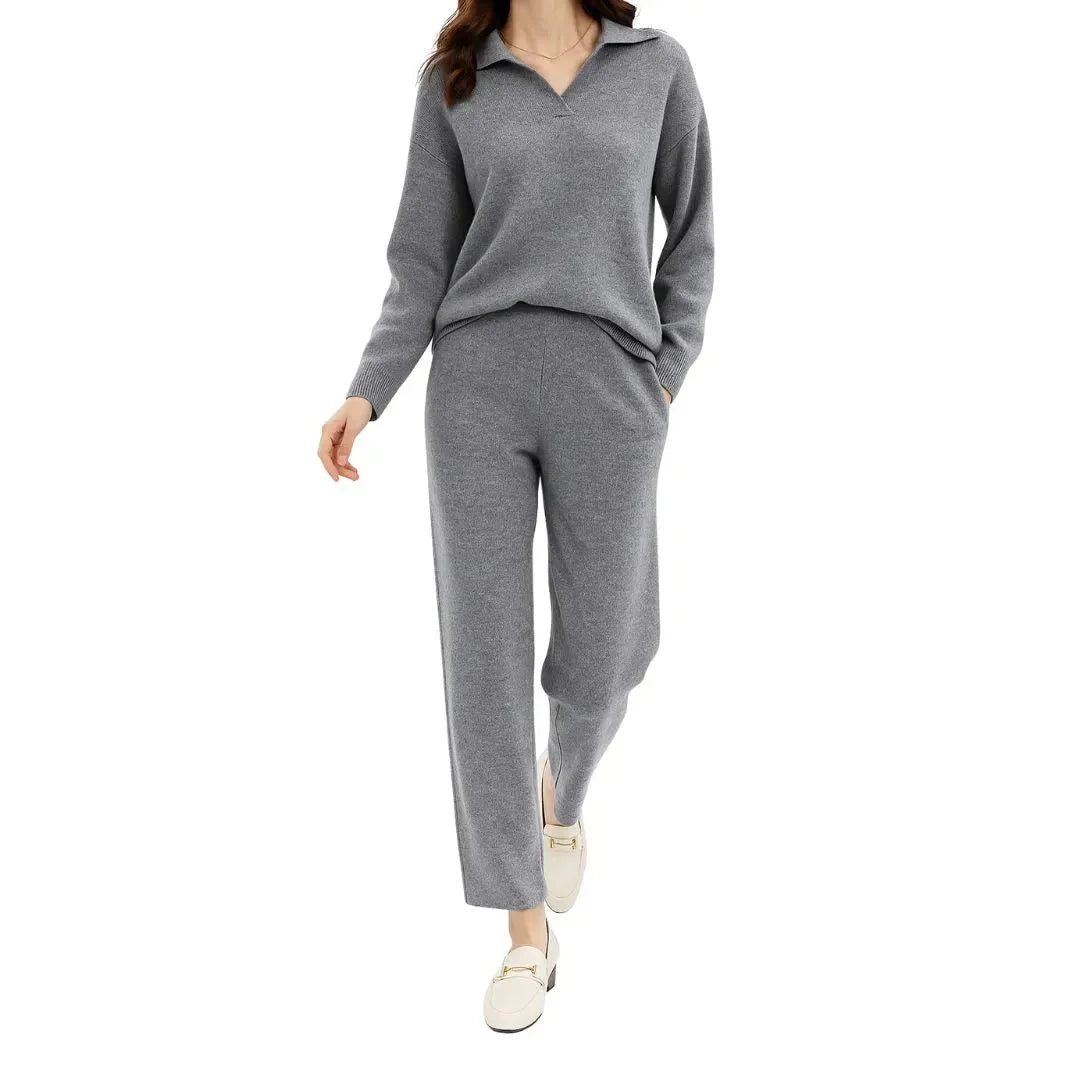 Women’s Cashmere-Blend Sweater & Pants Set