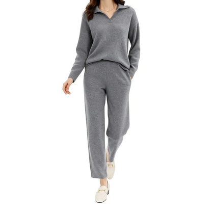 Women’s Cashmere-Blend Sweater & Pants Set