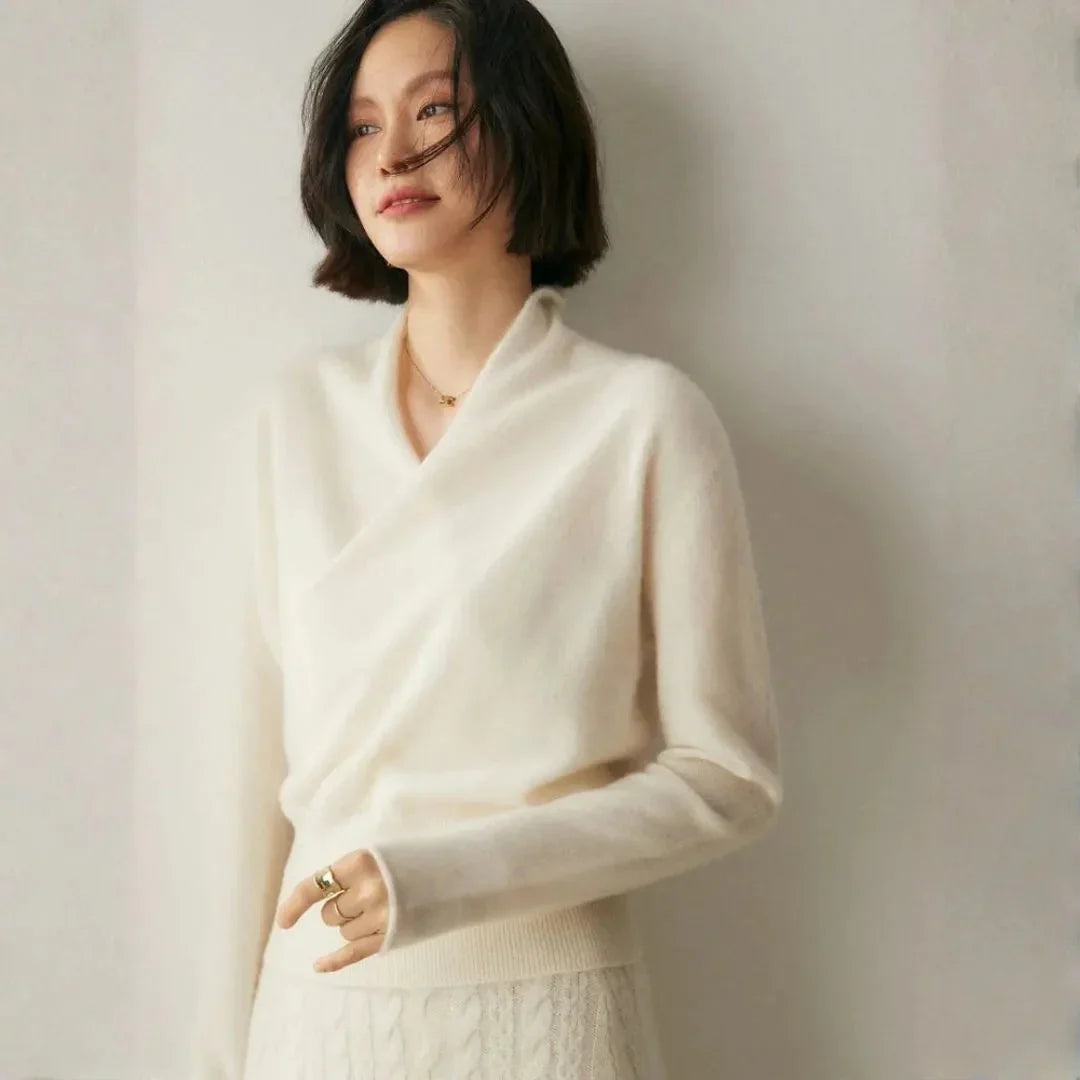 Women’s Cashmere Crossover Sweater