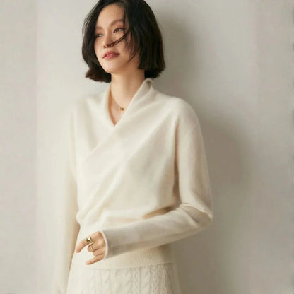 Women’s Cashmere Crossover Sweater