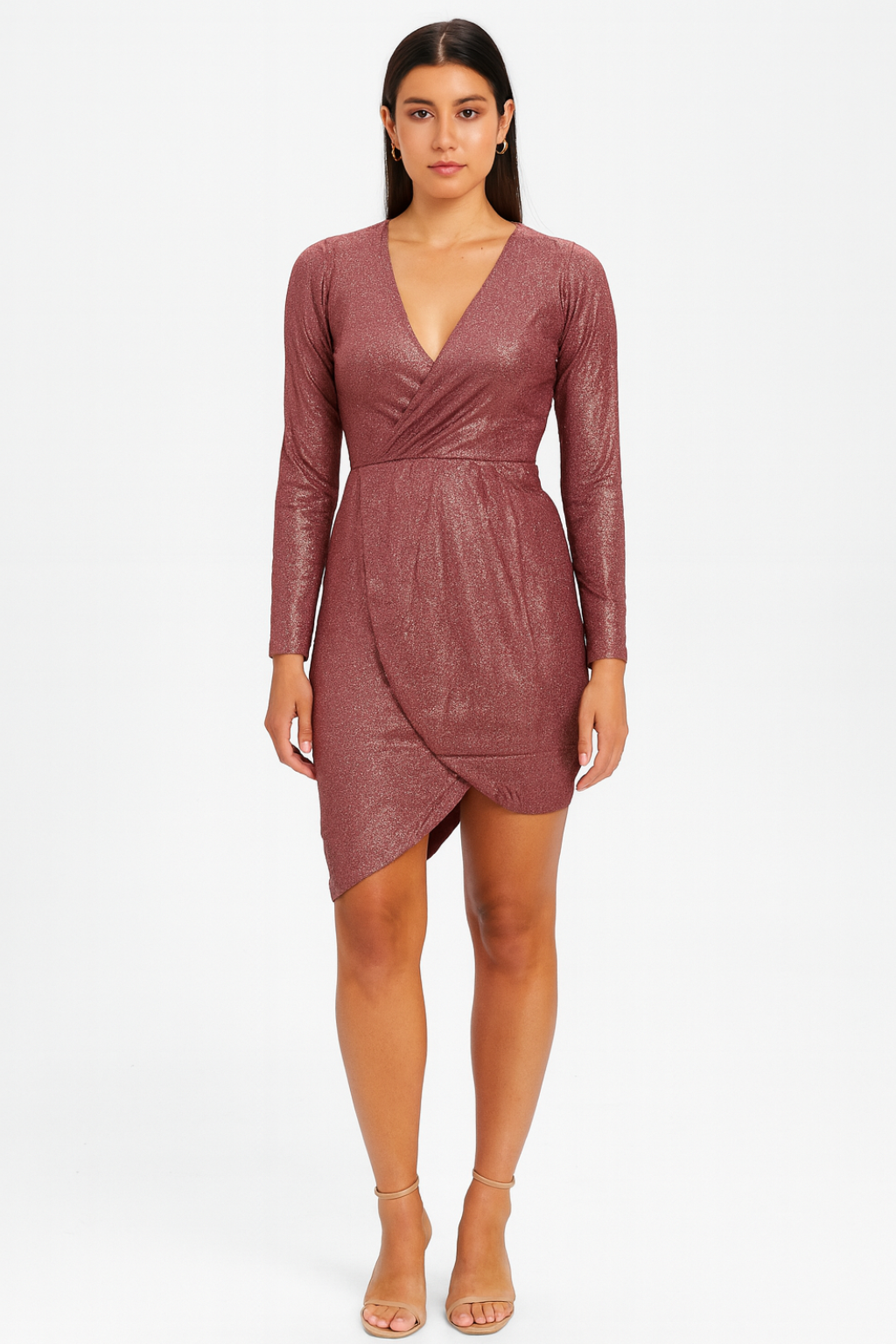 Women's Elegant Sequin Evening Midi Dress