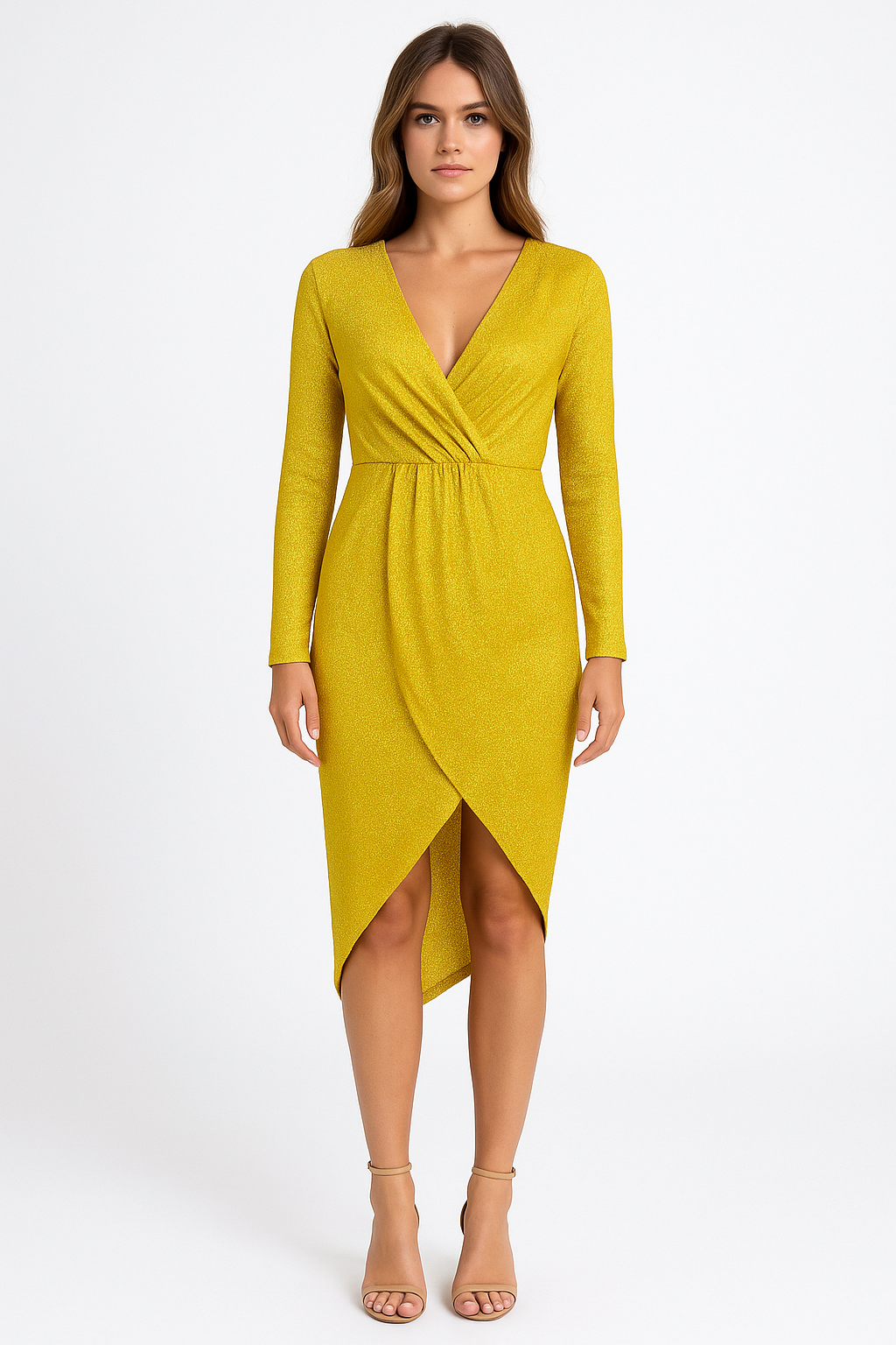 Women's Elegant Sequin Evening Midi Dress