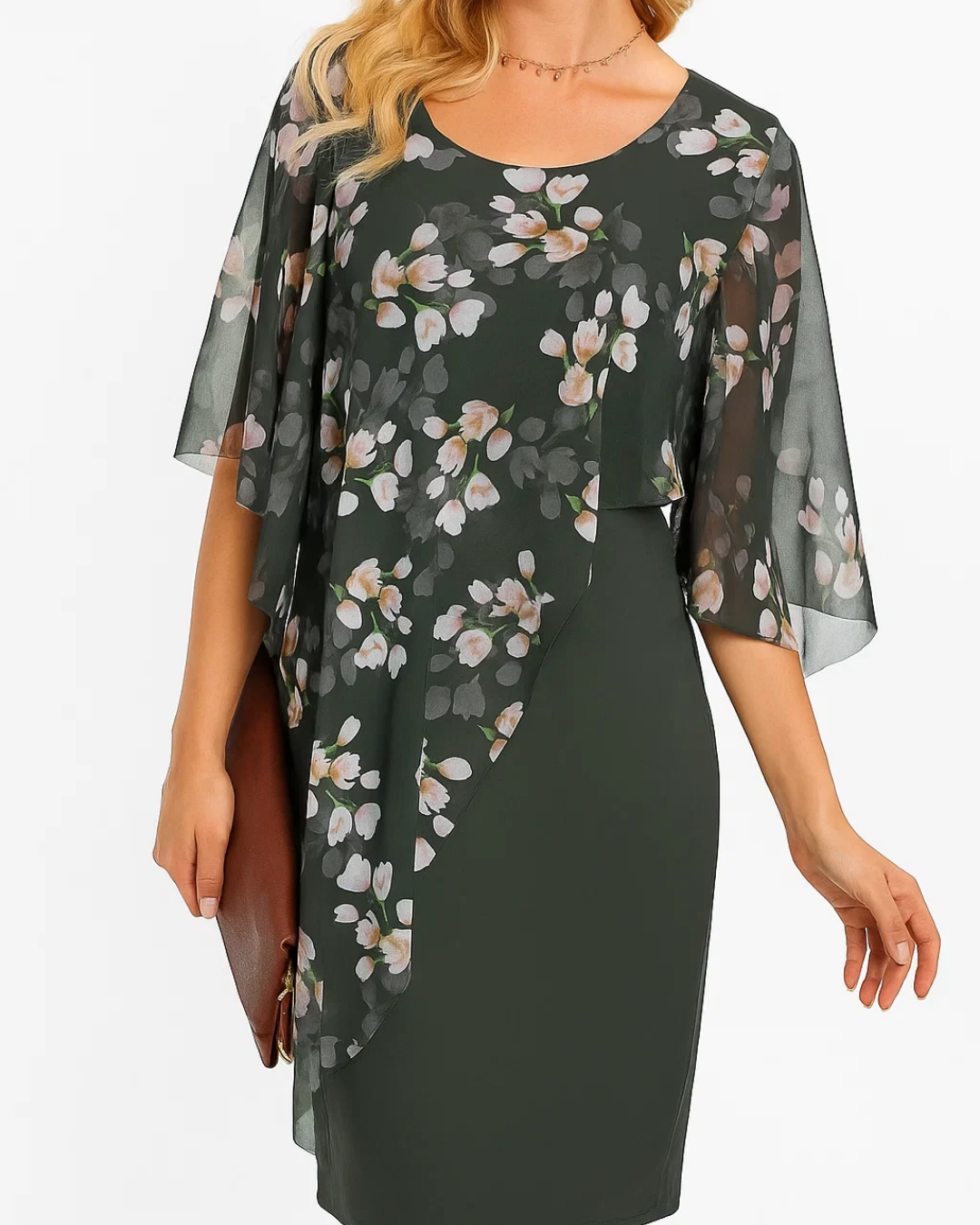 Women's Floral Wrap Midi Summer Dress