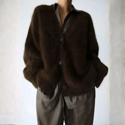 Women’s Oversized Fluffy Knit Cardigan
