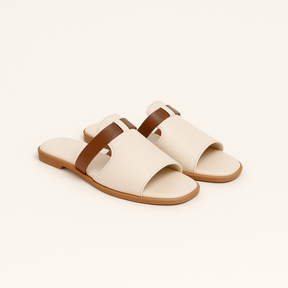 Women's Slip-On Sandals with Cushioned Insole and Flexible Sole - TrendAura